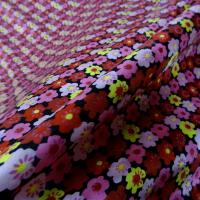 Satin de soie imprime fleuri teintes peps 1 