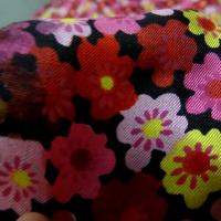 Satin de soie imprime fleuri teintes peps 5 