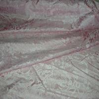 Satin de soie rose poudre applications velours ras 1 
