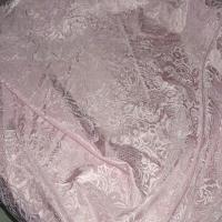 Satin de soie rose poudre applications velours ras 3 