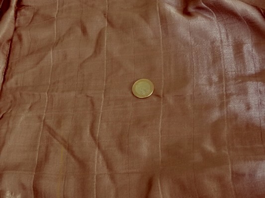 Satin doublé coton teinte marron sépia 1
