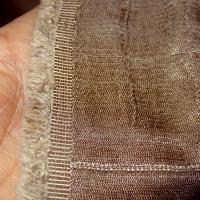 Satin doublé coton teinte marron sépia 3