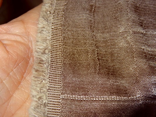 Satin doublé coton teinte marron sépia 3