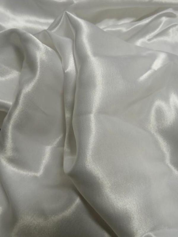Satin duchesse polyester blanc 1 