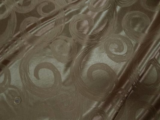 Satin façonné volutes damassés beige doré 0