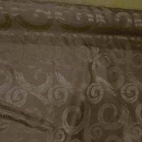 Satin façonné volutes damassés beige doré 4