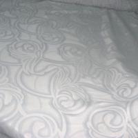 Satin gris bleu motifs volutes 1 