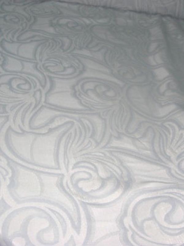 Satin gris bleu motifs volutes 1 