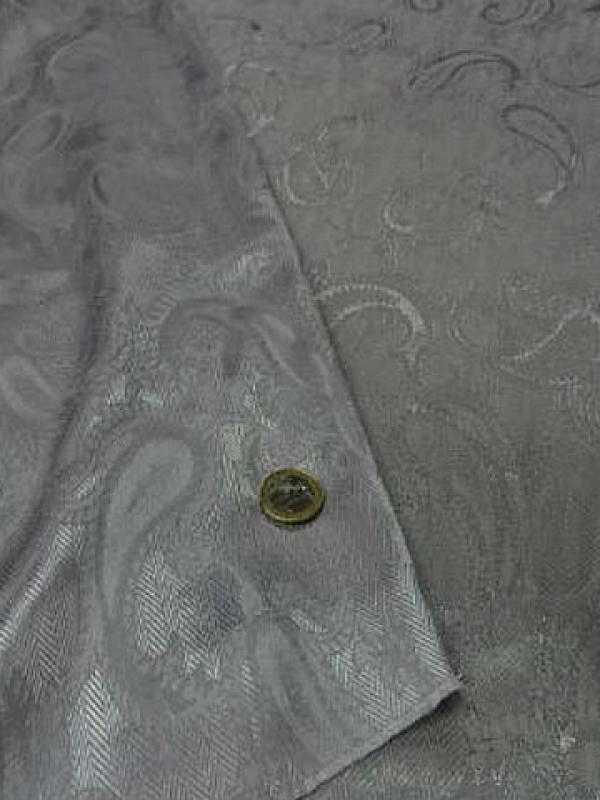 Satin gris metal cachemire et chevrons 1 