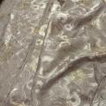 Satin jaquard beige cercles 1