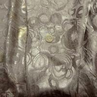 Satin jaquard beige cercles 2
