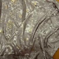 Satin jaquard beige cercles 3