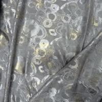 Satin jaquard gris cercles 1 