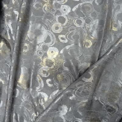 Satin jaquard gris cercles 1 