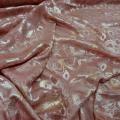 Satin jaquard saumon corail cercles 1 1
