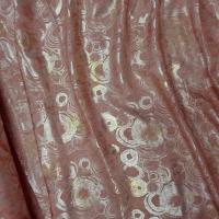 Satin jaquard saumon corail cercles 1 2