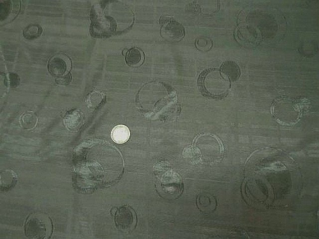 Satin kaki clair motifs anneaux cercle croissant 1