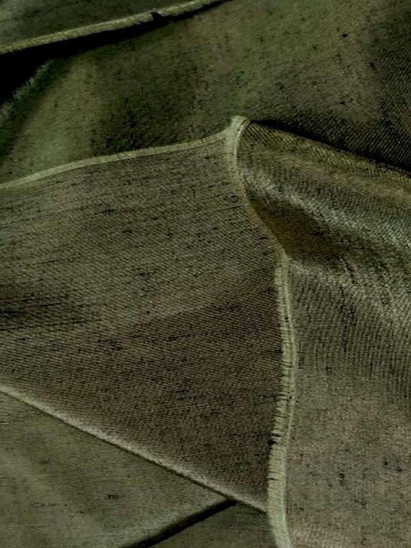 Satin kaki effet doupions 1 