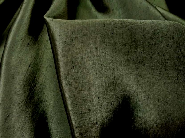 Satin kaki effet doupions 2