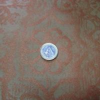 Satin lycra mat beige motif or cuivre 2 
