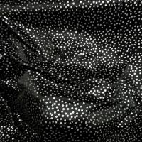 Satin lycra noir a sequins teinte etain 2