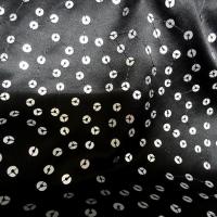 Satin lycra noir a sequins teinte etain 5