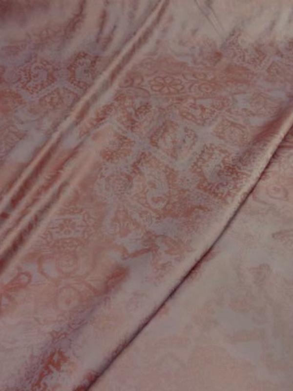 Satin lycra rose saumon imprime 2 1 