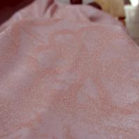 Satin lycra vieux rose fleuri 2 