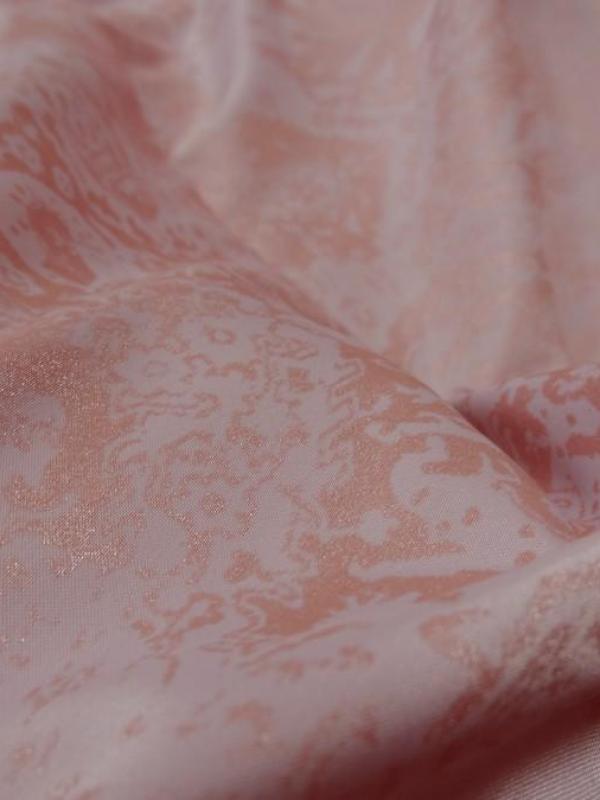 Satin lycra vieux rose fleuri 3 