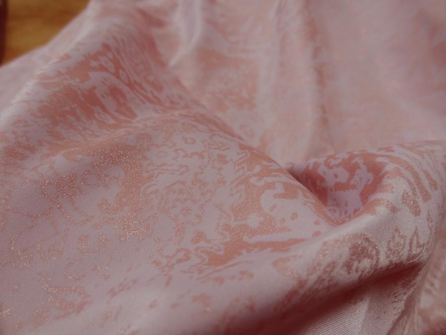 Satin lycra vieux rose fleuri 3