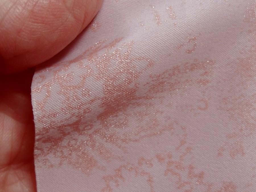 Satin lycra vieux rose fleuri 5