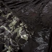 Satin marron double face froisse permanent devore 2