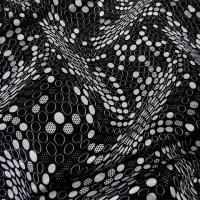 Satin noir imprime pois blanc effet d optique 1 