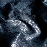 Satin noir lycra motifs japonais 1
