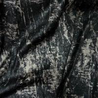 Satin noir marbre froisse effet craquele 1