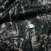 Satin noir marbre froisse effet craquele 2 