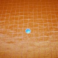 Satin orange clair motif quadrille 2 