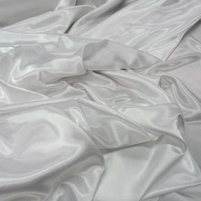 Satin polyester blanc 1 