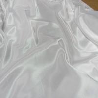 Satin polyester blanc 2 