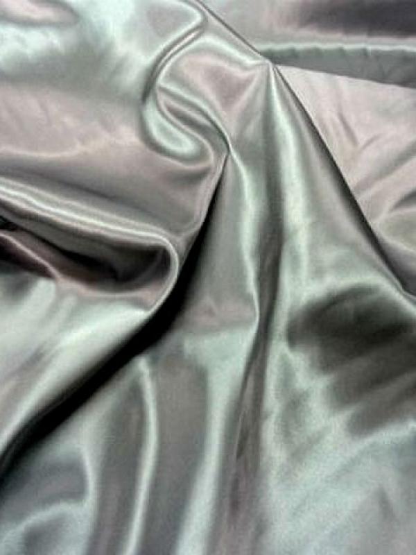 Satin polyester gris metal 1 