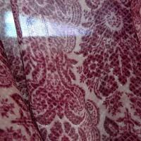 Satin polyester viscose fin prune motif classique 2 