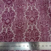 Satin polyester viscose fin prune motif classique 3 