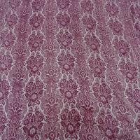 Satin polyester viscose fin prune motif classique