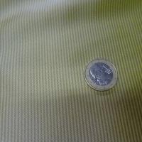 Satin polyester viscose jaune poussin raye gris 2