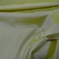 Satin polyester viscose jaune poussin raye gris 3