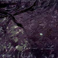 Satin violet double face froisse permanent devore 1