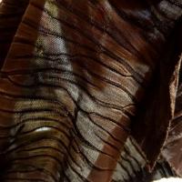 Satin sepia plisse 2 1