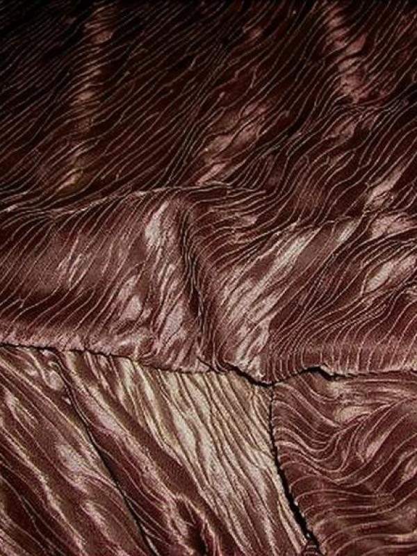 Satin sepia plisse