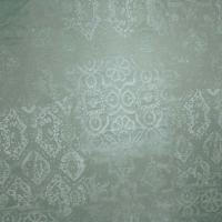 Satin vert de gris fleurs en impression