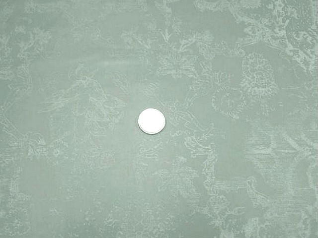 Satin vert de gris fleurs en impression 1